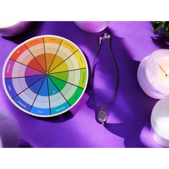 Amethyst Tree of Life Pendant Necklace Healing Crystal Jewelry 18" Cord - Picture 6 of 11